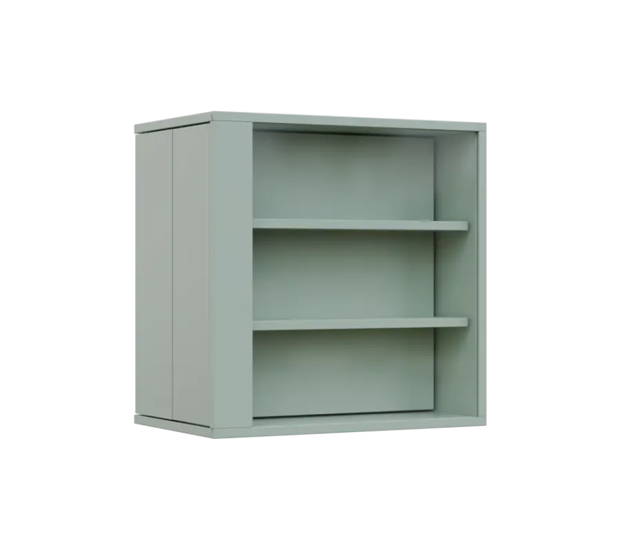 RE VTB - 350 vitrína s bočním výsuvem, 600x600x350, pastelově zelená